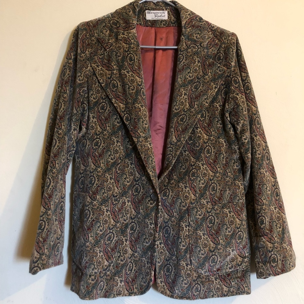 Paisley velvet blazer!